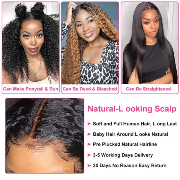Flash Sale 0 Off Sunber Afro Kinky Curly 5x5 HD Transparent Lace Closure Wig 180% Density Glueless Human Hair Wig - 26