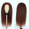 sunberkinkystraightlacefrontwig_2_03219229-2921-421e-ad02-663024bb2964 50% OFF Sunber Kinky Straight Reddish Brown Lace Front Wig Dark Auburn Copper Color Human Hair Wigs - 24 / 13*4 Lace Frontal