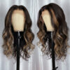 sunberlacefontwig01_a6afeb7b-19d9-493a-bc98-3e45ef060d76 Extra 70% Off Sunber 7×5 Bye Bye Knots Chocolate Brown With Blonde Highlights Pre-Cut Lace Body Wave Wig - 18 / 13×4 Pre-Everything