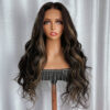 sunberlacefontwig_b8c97729-d3b5-4429-95c4-003d19043ca6 Extra 70% Off Sunber 7×5 Bye Bye Knots Chocolate Brown With Blonde Highlights Pre-Cut Lace Body Wave Wig - 18 / 13×4 Pre-Everything
