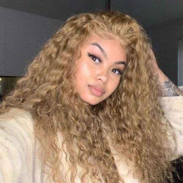 sunberlacewig_c564f1aa-c6b7-4e90-88b1-f9dd7bd04670 Sunber Honey Blonde Water Wave 13x4 Lace Front Wig With Baby Hair For Women - 14 / Luxury Density