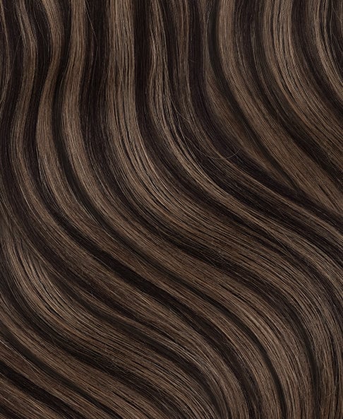 swatches-high-dark-a_4d23672a-1c4c-4d00-9d81-09f5bf4cb046 invisible clip-in hair extensions #1b-6 dark highlights. - 14" / Classic