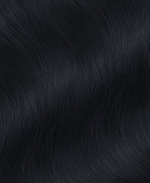 clip-in hair extensions #1 jet black. - 28" / Extra Volume