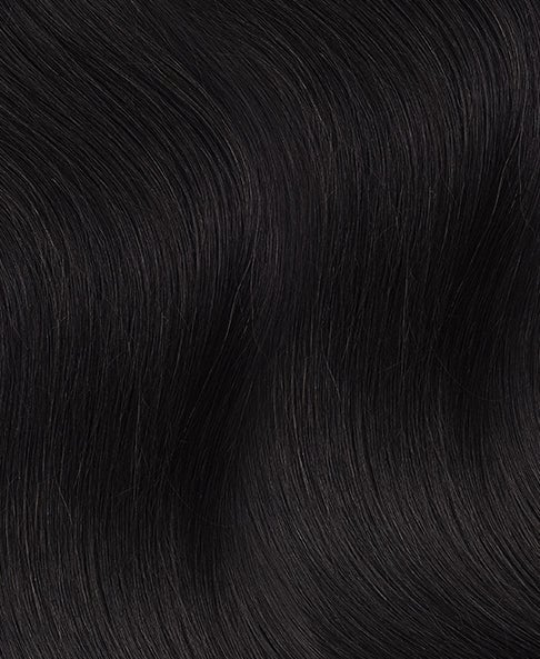 clip-in hair extensions #1b natural black. - 28" / Extra Volume