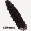 tape-curly-2_237204da-40c8-47e7-9171-280bda6b57e5 curly tape-in hair extensions #2 chocolate brown. - 14"/50g / Regular