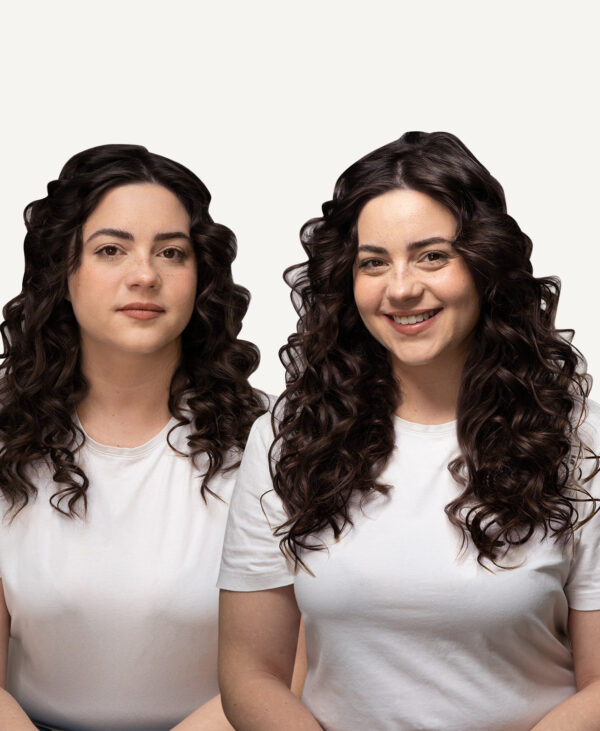 tapel-BA-girls-coco curly tape-in hair extensions #2 chocolate brown. - 14"/50g / Regular