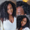 v_part_jc_1c918197-f0d9-4d63-aeef-ba49c59400da Flash Sale Sunber Effortless To Put On Curly V Part Wig Small Cap Human Hair Wig No Leave Out Glueless Upgrade U Part Wigs - 14 / M