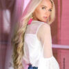 volumizer-girls-613-1 clip-in volumizer #613 light blonde. - 14" / 1 x Extra-large weft