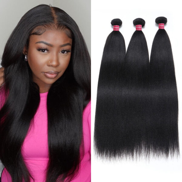 yaki3bundles05 Sunber Yaki Straight 2/3/4Pcs Virgin Hair Extensions With Human Hair 3 Bundles Flash Sale - 16 16 16