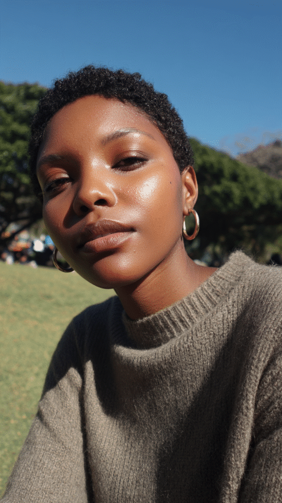 Carefree air-dried short shag haircut embracing natural texture for an easy and effortless style.

