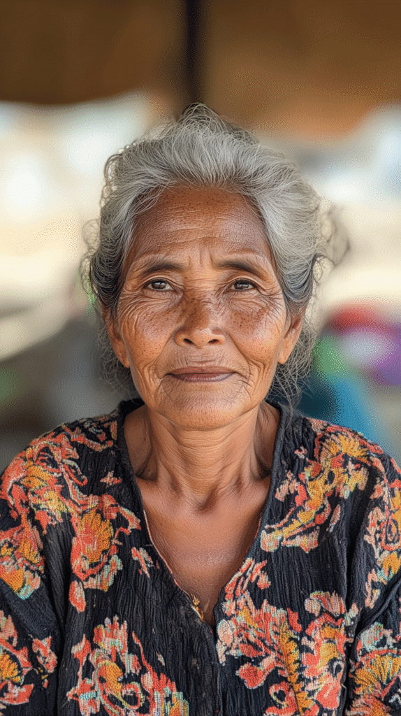 Textured crop haircut with tousled layers creating a playful, modern look for older women.