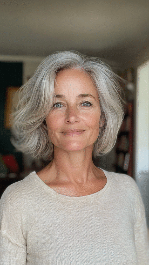 Textured French bob with cropped ends and piecey layers for Parisian charm.

