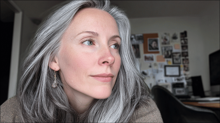 grey hair with lowlights
